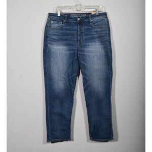 NWT American Eagle Vintage Hi Rise Stretch Straight Leg Medium Jeans Sz 14